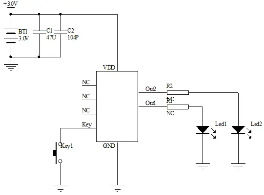 低功耗兩路切換開關芯片led開關調(diào)色溫控制芯片方案開發(fā)EH5204多路開關芯片SOP-8
